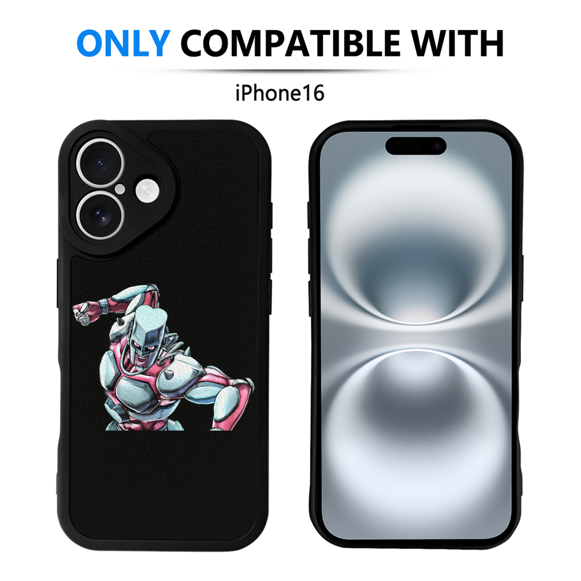 （画像用） ジョジョの奇妙な冒険 ひがしかた じょうすけ JoJo's Bizarre Adventure Higashikata Josuke 【iPhone 16シリーズ対応】シリコンスマホケース（レザー調） 材質：シリコン